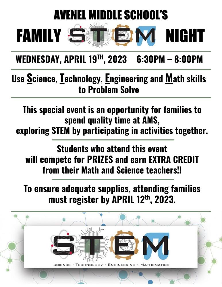 AMS STEM NIGHT Avenel Middle School