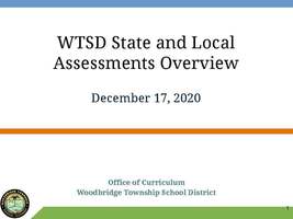 WTSD State & Local Assessments Overview